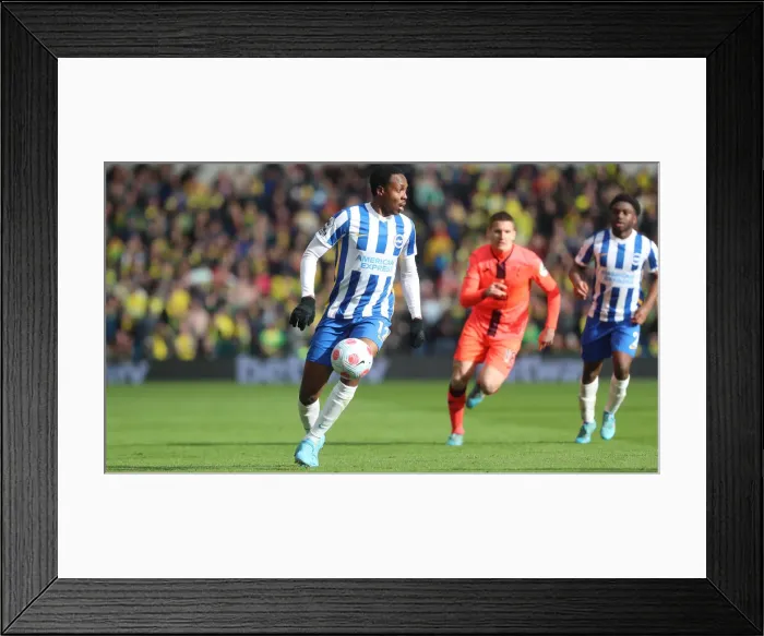 Framed Print : Intense Premier League Clash: Brighton & Hove Albion vs. Norwich City (02APR22) Framed Print : Intense Premier League Clash: Brighton & Hove Albion vs. Norwich City (02APR22)