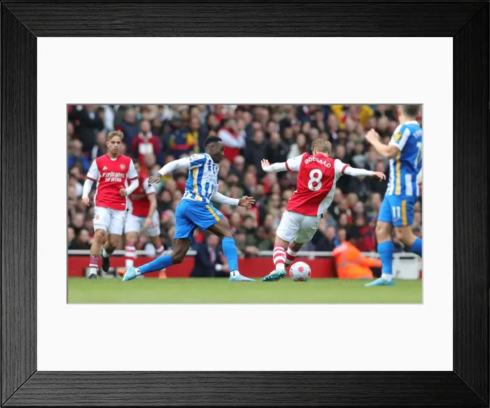 Framed Print : Intense Premier League Showdown: Arsenal vs. Brighton & Hove Albion (09APR22) - Battle at the Emirates Framed Print : Intense Premier League Showdown: Arsenal vs. Brighton & Hove Albion (09APR22) - Battle at the Emirates
