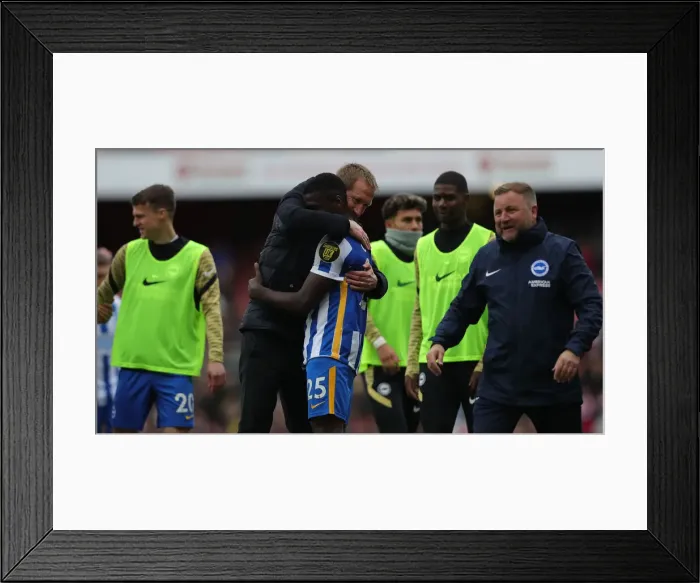 Framed Print : Intense Premier League Showdown: Arsenal vs. Brighton & Hove Albion (09APR22) Framed Print : Intense Premier League Showdown: Arsenal vs. Brighton & Hove Albion (09APR22)