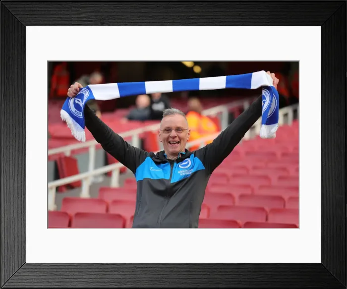 Framed Print : Intense Premier League Showdown: Arsenal vs. Brighton & Hove Albion (09APR22) - Battle at the Emirates