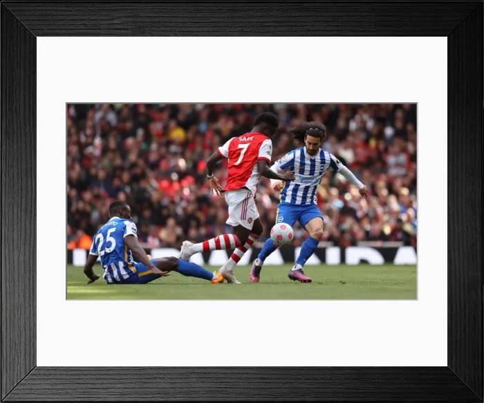 Framed Print : Intense Premier League Clash: Arsenal vs. Brighton & Hove Albion (09APR22) Framed Print : Intense Premier League Clash: Arsenal vs. Brighton & Hove Albion (09APR22)