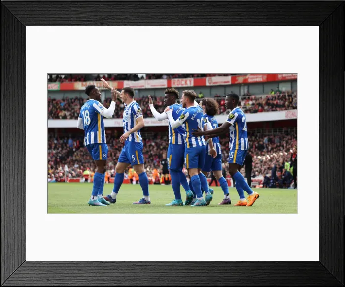 Framed Print : Intense Premier League Showdown: Arsenal vs. Brighton & Hove Albion (09APR22) - Battle at the Emirates Framed Print : Intense Premier League Showdown: Arsenal vs. Brighton & Hove Albion (09APR22) - Battle at the Emirates