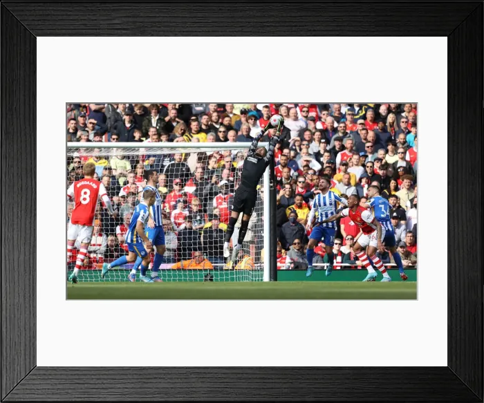 Framed Print : Intense Premier League Clash: Arsenal vs. Brighton & Hove Albion (09APR22) Framed Print : Intense Premier League Clash: Arsenal vs. Brighton & Hove Albion (09APR22)