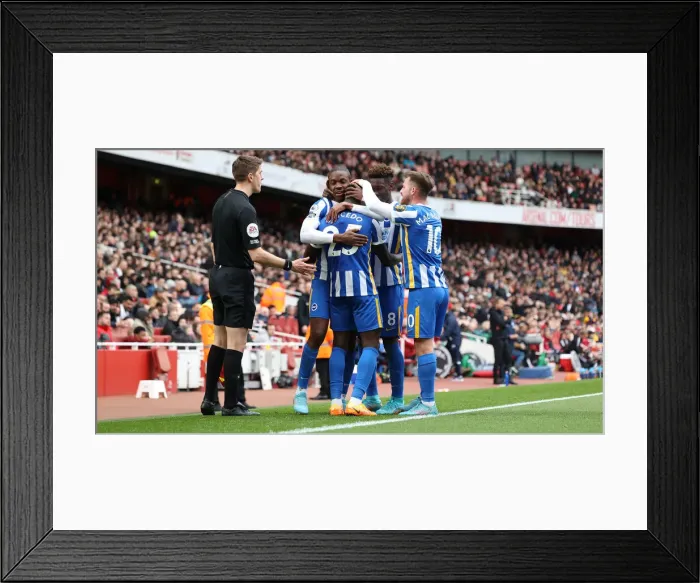 Framed Print : Intense Premier League Showdown: Arsenal vs. Brighton & Hove Albion (09APR22) - Battle at the Emirates Framed Print : Intense Premier League Showdown: Arsenal vs. Brighton & Hove Albion (09APR22) - Battle at the Emirates