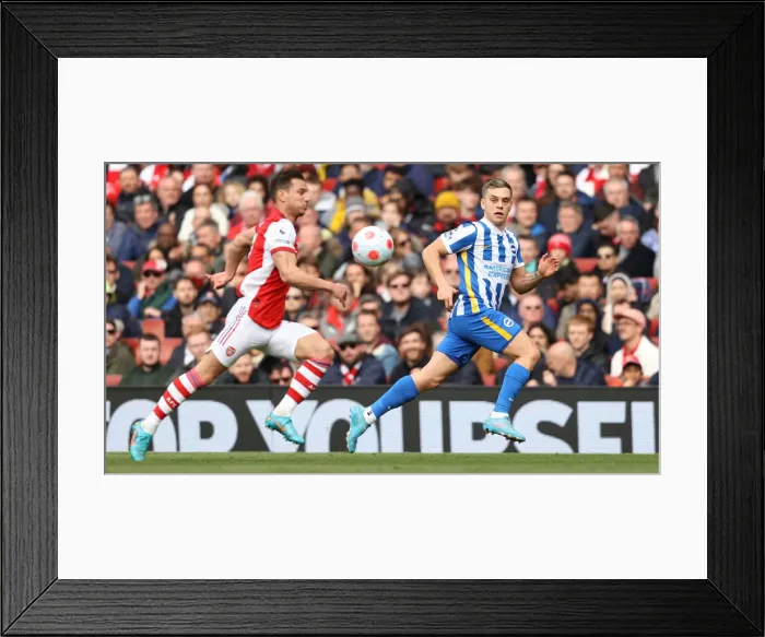 Framed Print : Intense Premier League Showdown: Arsenal vs. Brighton & Hove Albion (09APR22) - Battle at the Emirates