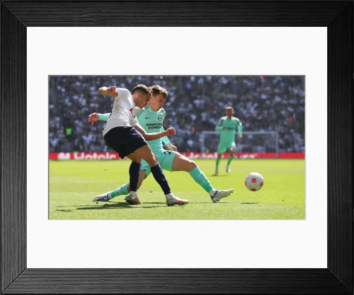 Framed Print : Intense Battle: Tottenham Hotspur vs. Brighton and Hove Albion - Premier League Rivalry (16APR22) Framed Print : Intense Battle: Tottenham Hotspur vs. Brighton and Hove Albion - Premier League Rivalry (16APR22)