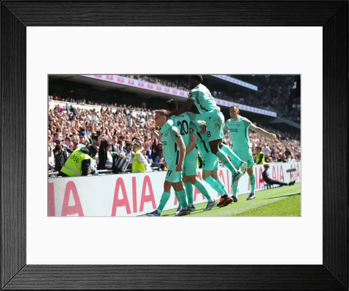 Framed Print : Intense Battle: Premier League Showdown - Tottenham Hotspur vs. Brighton & Hove Albion (16APR22)