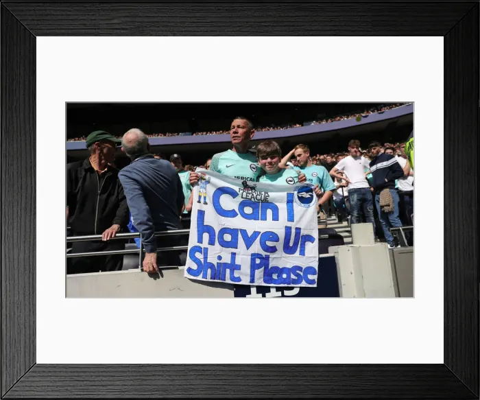 Framed Print : Intense Battle: Premier League Showdown - Tottenham Hotspur vs. Brighton & Hove Albion (16APR22)