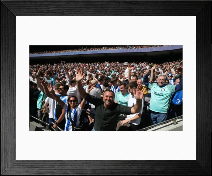 Framed Print : Intense Battle: Premier League Showdown - Tottenham Hotspur vs. Brighton & Hove Albion (16APR22)