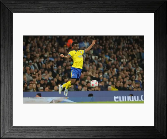 Framed Print : Intense Premier League Clash: Manchester City vs. Brighton & Hove Albion (20APR22) Framed Print : Intense Premier League Clash: Manchester City vs. Brighton & Hove Albion (20APR22)