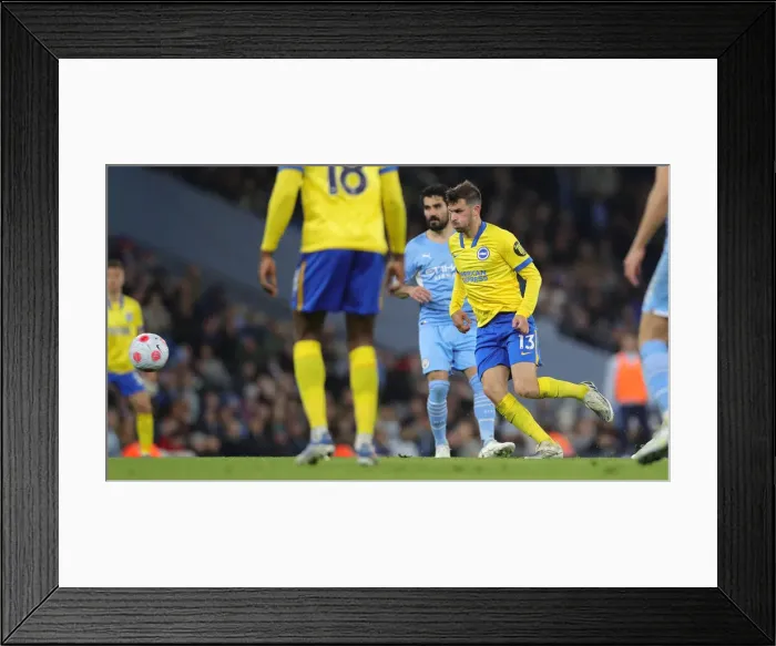 Framed Print : Intense Premier League Clash: Manchester City vs. Brighton & Hove Albion (20APR22)