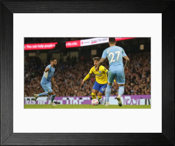 Framed Print : Intense Premier League Showdown: Manchester City vs. Brighton & Hove Albion (20APR22) Framed Print : Intense Premier League Showdown: Manchester City vs. Brighton & Hove Albion (20APR22)