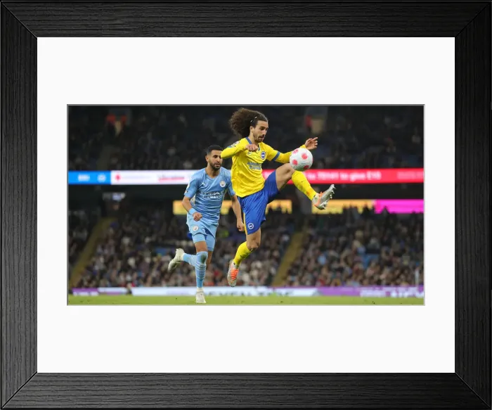 Framed Print : Intense Premier League Clash: Manchester City vs. Brighton & Hove Albion (20APR22) Framed Print : Intense Premier League Clash: Manchester City vs. Brighton & Hove Albion (20APR22)