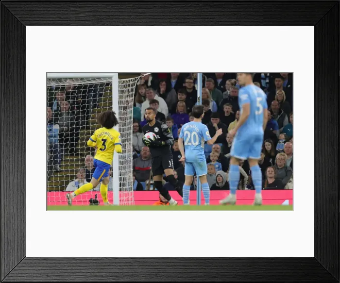 Framed Print : Manchester City vs. Brighton and Hove Albion: 2021-22 Premier League Clash at Etihad Stadium (20APR22)