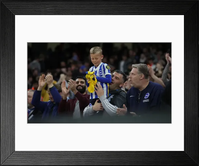 Framed Print : Intense Premier League Showdown: Manchester City vs. Brighton & Hove Albion at Etihad Stadium (20APR22)