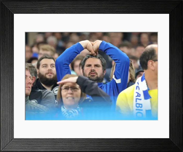 Framed Print : Intense Manchester City vs. Brighton and Hove Albion: 2021-22 Premier League Clash at Etihad Stadium (20APR22)