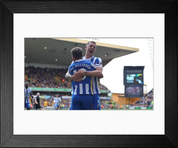 Framed Print : Lewis Dunk Leads Brighton's Defensive Stand at Molineux: 30APR22 Framed Print : Lewis Dunk Leads Brighton's Defensive Stand at Molineux: 30APR22