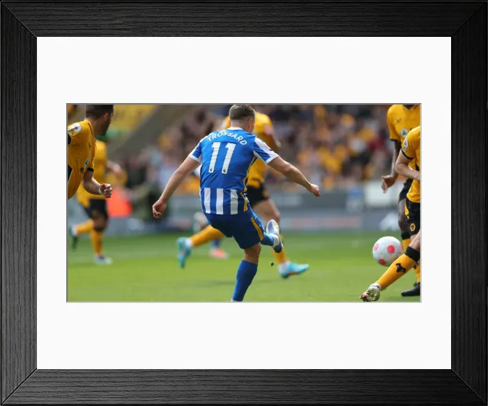 Framed Print : Premier League Showdown: Wolverhampton Wanderers vs. Brighton and Hove Albion at Molineux Stadium (30APR22) Framed Print : Premier League Showdown: Wolverhampton Wanderers vs. Brighton and Hove Albion at Molineux Stadium (30APR22)