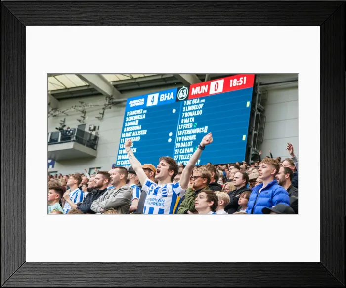 Framed Print : Intense Premier League Showdown: Brighton & Hove Albion vs Manchester United (4th May 2022) Framed Print : Intense Premier League Showdown: Brighton & Hove Albion vs Manchester United (4th May 2022)