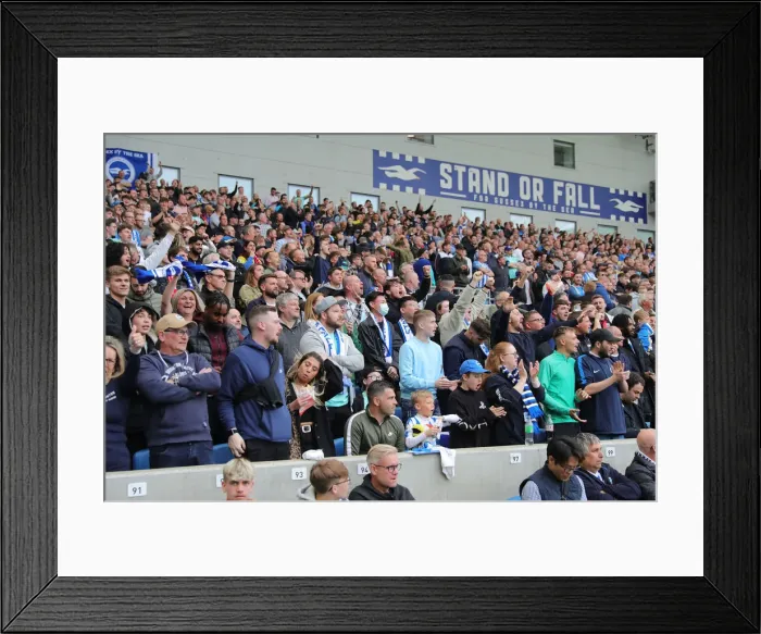 Framed Print : Intense Premier League Showdown: Brighton & Hove Albion vs Manchester United (7May22)
