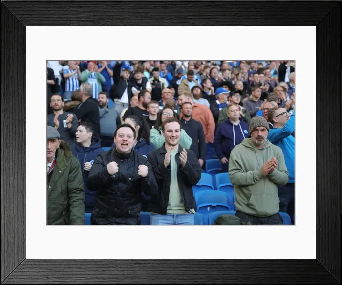 Framed Print : Intense Premier League Showdown: Brighton & Hove Albion vs Manchester United (7 May 2022)