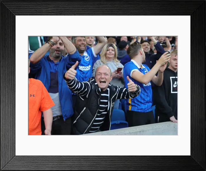 Framed Print : Intense Premier League Showdown: Brighton & Hove Albion vs Manchester United (7 May 2022)