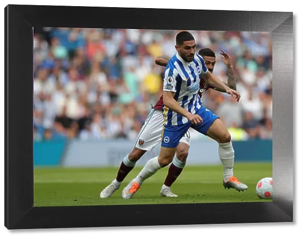 Brighton's Maupay Fights for Possession Against West Ham in Intense Premier League Clash (22MAY22)
