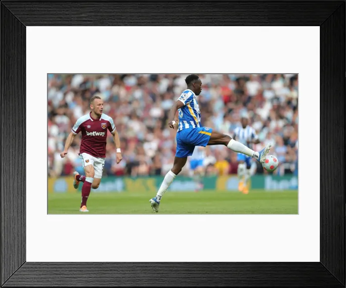 Framed Print : Brighton's Danny Welbeck in Action: Premier League Showdown vs. West Ham United (22MAY22) Framed Print : Brighton's Danny Welbeck in Action: Premier League Showdown vs. West Ham United (22MAY22)