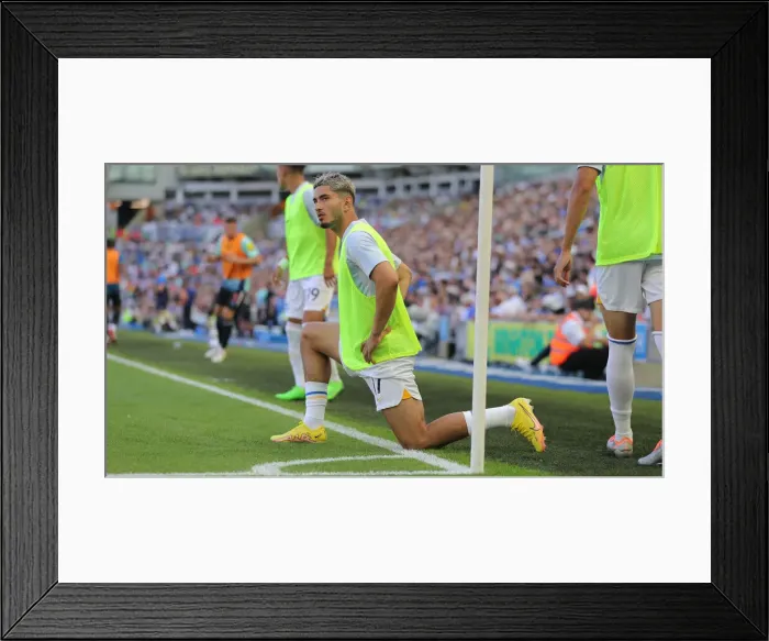 Framed Print : Brighton vs. Newcastle: 2022 / 23 Premier League Clash at American Express Community Stadium (13Aug22) - Intense Match Action