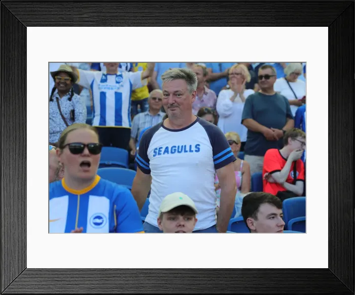 Framed Print : Premier League Showdown: Brighton & Hove Albion vs. Newcastle United (13AUG22) Framed Print : Premier League Showdown: Brighton & Hove Albion vs. Newcastle United (13AUG22)