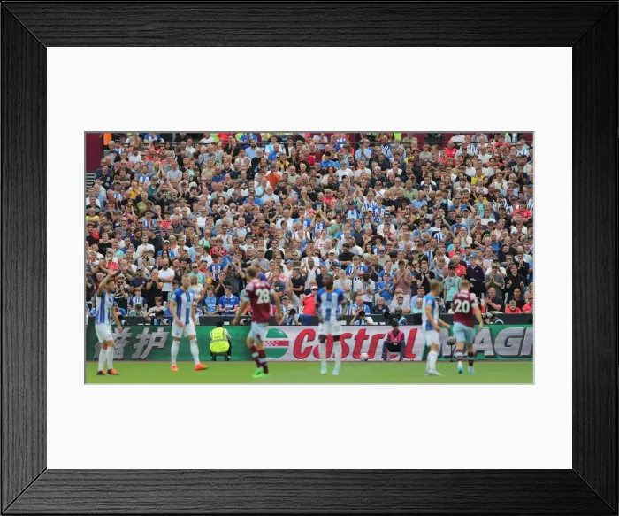 Framed Print : Intense Rivalry: West Ham United vs. Brighton and Hove Albion in the 2022-23 Premier League