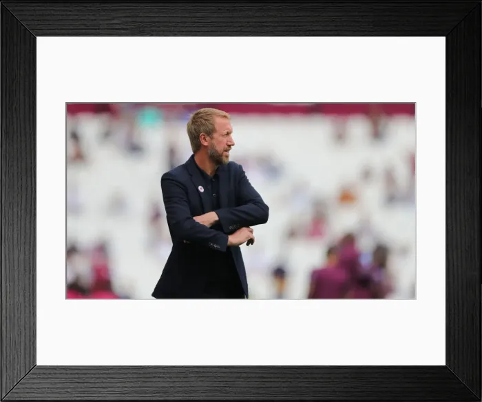 Framed Print : Intense Rivalry: West Ham United vs. Brighton and Hove Albion in the 2022-23 Premier League