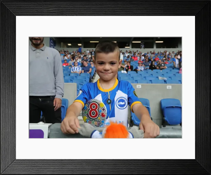 Framed Print : Premier League Showdown: Brighton vs Leeds United (27-Aug-22) - American Express Community Stadium Framed Print : Premier League Showdown: Brighton vs Leeds United (27-Aug-22) - American Express Community Stadium