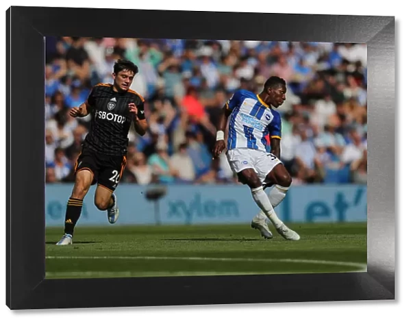 2022 / 23 Premier League: Intense Action between Brighton & Hove Albion and Leeds United at American Express Community Stadium