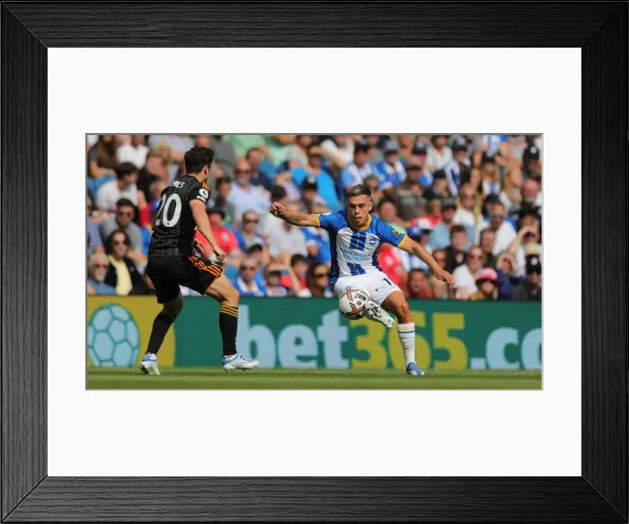 Framed Print : Intense Premier League Clash: Brighton & Hove Albion vs. Leeds United (27AUG22) Framed Print : Intense Premier League Clash: Brighton & Hove Albion vs. Leeds United (27AUG22)