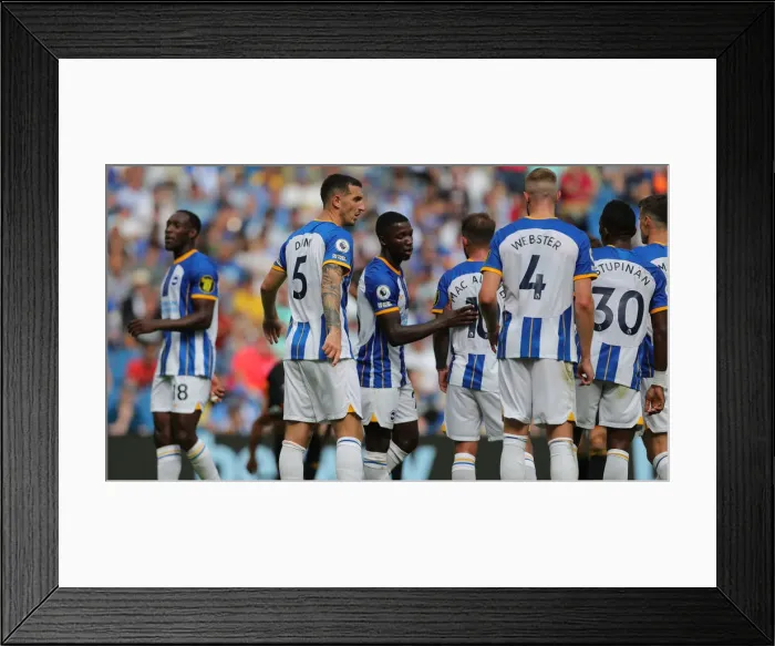 Framed Print : Premier League Showdown: Brighton vs Leeds United (27-Aug-22) - American Express Community Stadium Framed Print : Premier League Showdown: Brighton vs Leeds United (27-Aug-22) - American Express Community Stadium