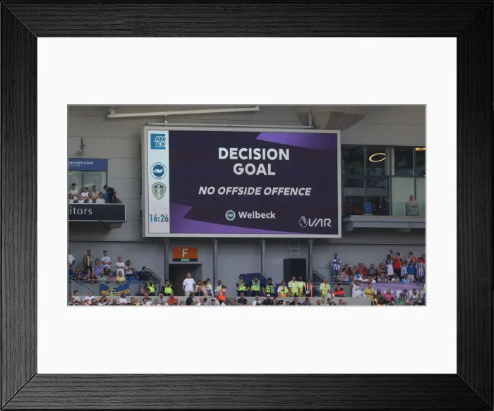 Framed Print : Premier League Showdown: Brighton vs Leeds (27-Aug-22) - Battle at American Express Community Stadium Framed Print : Premier League Showdown: Brighton vs Leeds (27-Aug-22) - Battle at American Express Community Stadium