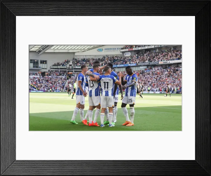 Framed Print : Premier League Showdown: Brighton vs Leeds United (27-Aug-22) - American Express Community Stadium Framed Print : Premier League Showdown: Brighton vs Leeds United (27-Aug-22) - American Express Community Stadium