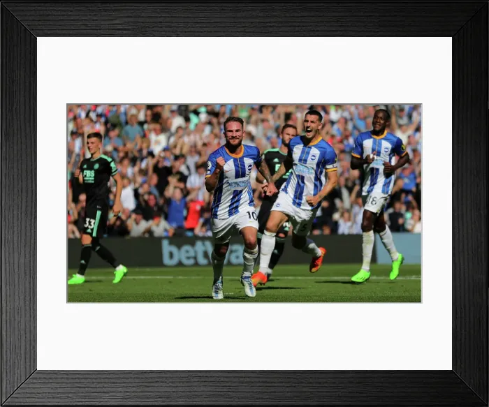 Framed Print : Premier League Showdown: Brighton & Hove Albion vs. Leicester City (04SEP22) Framed Print : Premier League Showdown: Brighton & Hove Albion vs. Leicester City (04SEP22)