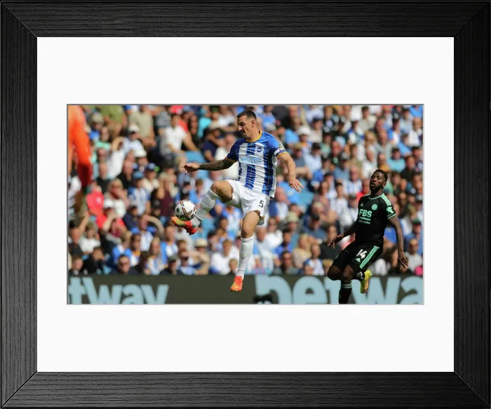 Framed Print : 2022 / 23 Premier League: Brighton & Hove Albion vs Leicester City Clash at American Express Community Stadium (4 September 2022) Framed Print : 2022 / 23 Premier League: Brighton & Hove Albion vs Leicester City Clash at American Express Community Stadium (4 September 2022)