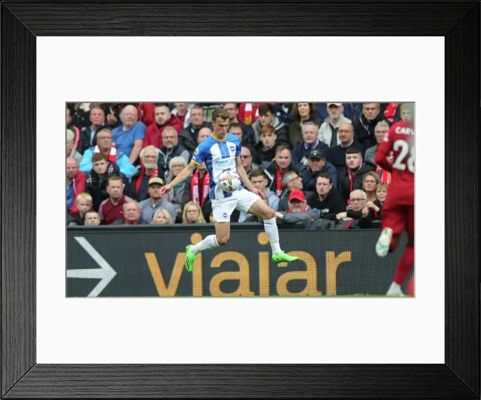 Framed Print : Intense Premier League Showdown: Liverpool vs. Brighton & Hove Albion at Anfield (1st October 2022)