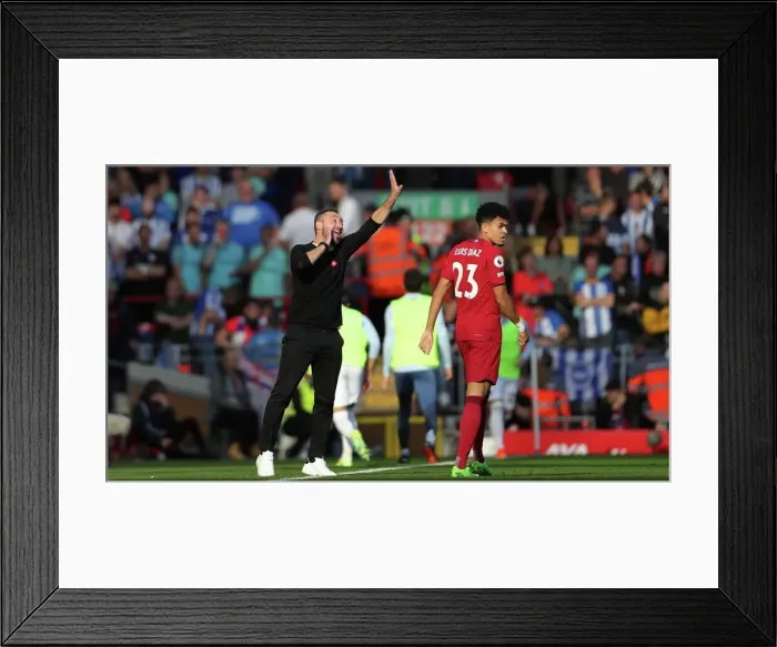 Framed Print : Intense Premier League Showdown: Liverpool vs. Brighton & Hove Albion at Anfield (1st October 2022) Framed Print : Intense Premier League Showdown: Liverpool vs. Brighton & Hove Albion at Anfield (1st October 2022)