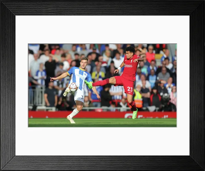 Framed Print : Intense Premier League Showdown: Liverpool vs. Brighton & Hove Albion at Anfield (1st October 2022) Framed Print : Intense Premier League Showdown: Liverpool vs. Brighton & Hove Albion at Anfield (1st October 2022)