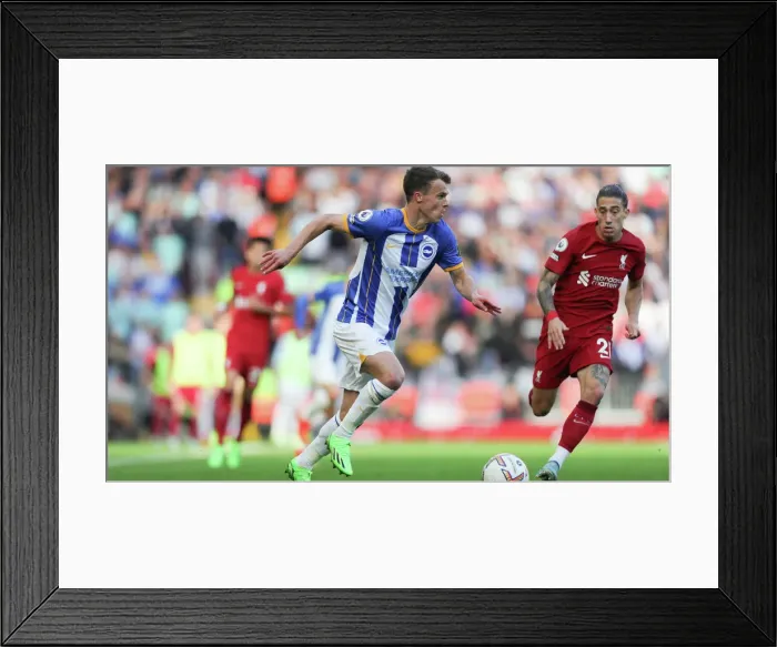 Framed Print : Intense Premier League Showdown: Liverpool vs. Brighton & Hove Albion at Anfield (1st October 2022)