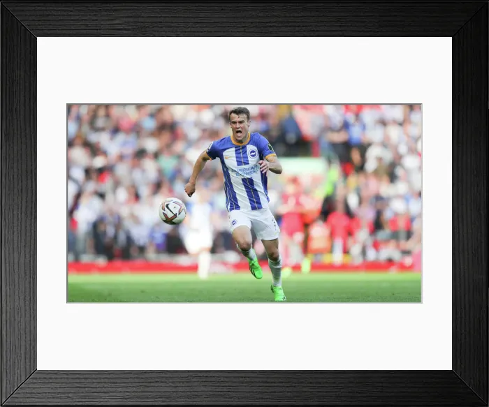 Framed Print : Intense Premier League Showdown: Liverpool vs. Brighton & Hove Albion at Anfield (1st October 2022)