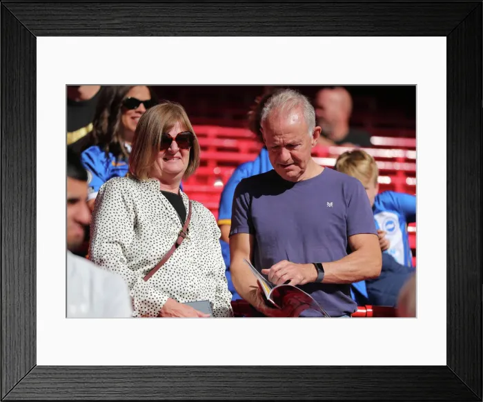 Framed Print : Intense Premier League Showdown: Liverpool vs. Brighton & Hove Albion at Anfield (1st October 2022)