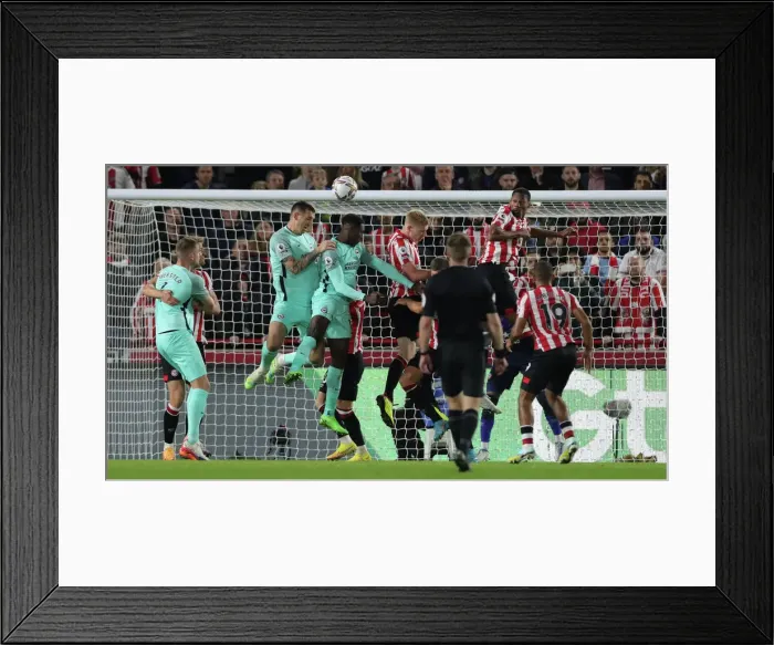 Framed Print : Intense Premier League Showdown: Brentford vs. Brighton and Hove Albion (14OCT22)