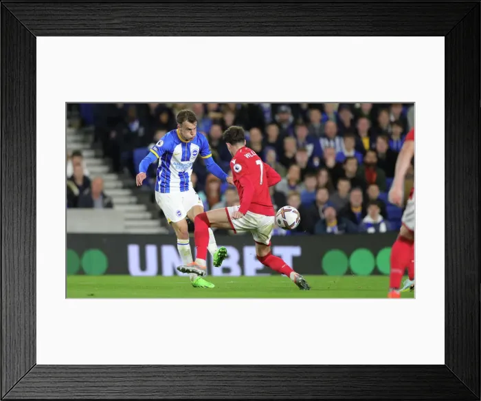 Framed Print : Intense Premier League Clash: Brighton & Hove Albion vs. Nottingham Forest (18OCT22)