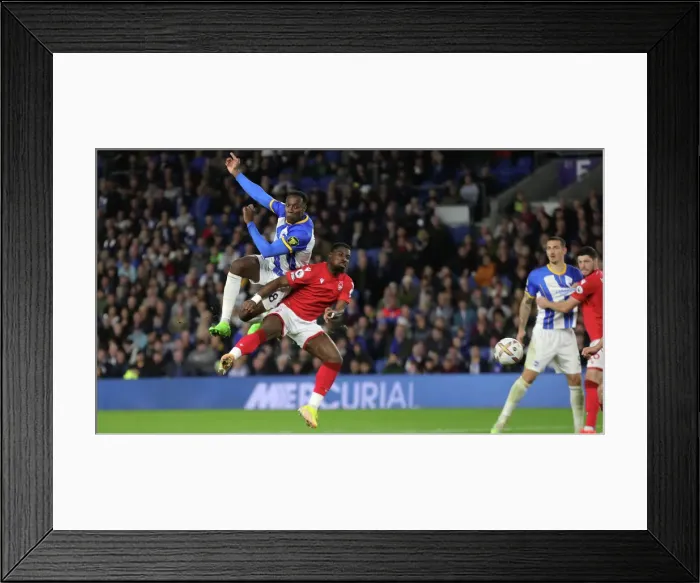 Framed Print : Brighton and Hove Albion vs. Nottingham Forest: Premier League Clash at American Express Community Stadium (18OCT22) Framed Print : Brighton and Hove Albion vs. Nottingham Forest: Premier League Clash at American Express Community Stadium (18OCT22)