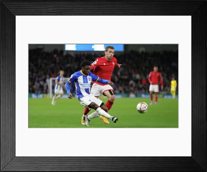 Framed Print : Intense Premier League Clash: Brighton & Hove Albion vs. Nottingham Forest (18OCT22) Framed Print : Intense Premier League Clash: Brighton & Hove Albion vs. Nottingham Forest (18OCT22)